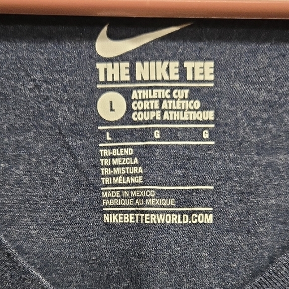 Nike Heather Blue Athletic Tee - Picture 2 of 9
